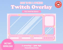 Social media popup (name your price). Twitch Cute Pink Pixel Pop Up Box Overlay Streamer Graphics Kawaii Streamer Sparkle In 2021 Overlays Twitch Overlays Cute