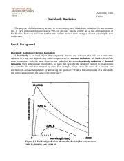 06 Blackbody Radiation Online 1 Docx Blackbody Radiation Astronomy 1402 Online The Purpose Of This Laboratory Activity Is To Introduce You To Black Course Hero
