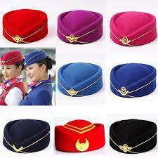 Singapore airlines flight attendant stewardess sarong kebaya uniform 34 xxs/xs. Vintage Wool Stewardess Flight Attendant Pillbox Hat Fascinators Stage Cap Badge Hats Pillbox Hat Flight Attendant Costume