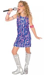 Pop Star Diva Child Girls Singer Entertainer Halloween Fancy Dress Up Costume Pop Star Costumes Fancy Dress Up Halloween Fancy Dress