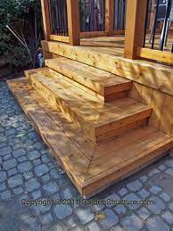 Lovely Corner Deck Stairs Design Wide Deck Stair Designs Canopy System There Is Still A Nook In In 2021 Deck Stairs Patio Stairs Building A Deck