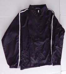 Details About Girls Black Polyester Athletic Jacket Size M 10 12 Lands End School Uniform
