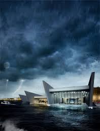 Excelente Render Con Efecto De Tormenta Autor Studio Cbcs Architecture Visualization Architecture Rendering Water Architecture