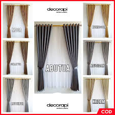 Harga lemari pakaian 2 pintu terbaru Gorden Jendela Pintu Minimalis Model Semokering Bahan Blackout Embosh Model Semokering Lazada Indonesia