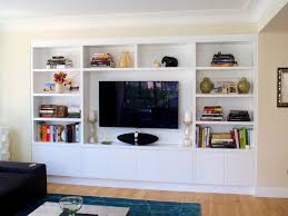 Bathroomattractive L Laminate Wooden Display Cabinets Combined White Leather Sofa On Built Built In Wall Units Wall Unit Designs Built In Entertainment Center