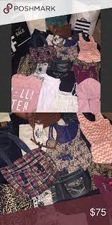25 Pc Junior Women S Clothes Bundle Xs Small Huge Lot Of 25 Piece Womens Juniors Name Brand Clothing All Sz X Junior Outfits Clothes Design Hollister Sweater