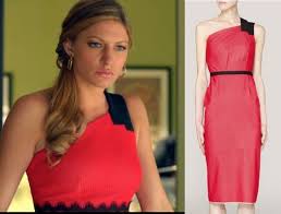 Mistresses Episode 11 Joss Jes Macallan Red And Black One Shoulder Roland Mouret Darnay Dress Mistresses Getthelook Fashion Style Mistress
