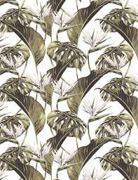 Great prices, excellent customer service. White Green Tropical Leaf Wallpaper Feathr Wallpapers