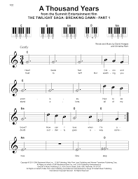 How to play the game piano tiles online. A Thousand Years Sheet Music Christina Perri Super Easy Piano