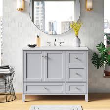 Cleaning is easy because the sink takes up little space. Mercury Row Aleta 42 Single Bathroom Vanity Set Reviews Wayfair