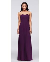 David S Bridal Bridesmaid Dress Long Strapless Chiffon Size 2 Color Plum Fash Davids Bridal Bridesmaid Dresses Bridesmaid Dresses Strapless Bridesmaid Dresses
