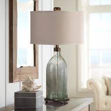Uttermost Massana Olive Gray Seeded Glass Table Lamp Glass Table Lamp Table Lamp Farmhouse Table Lamps