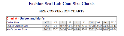 fashion seal lab coat size charts album on imgur