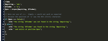 Regex To Represent Strpos Function In Php Code Example