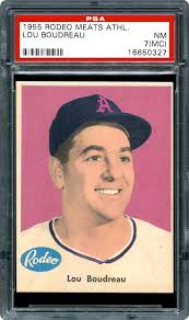 1955 Rodeo Meats Athletics Lou Boudreau