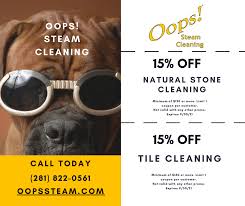 It was a special coupon from the valpak mailer. Specials Oops Steam Cleaning