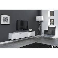 Comment accrocher une télévision au mur? Meuble Tv Design Suspendu Flow Blanc Mat Atylia Meuble Tv Atylia Salon Meuble Tv Meuble Tv Laque Und Meuble Tv Mural