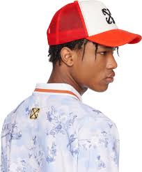 Off-White Red & White Arrow Trucker Cap Off-White