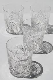 Maybe you would like to learn more about one of these? Vintage Cut Crystal Glass Tumblers Whirling Star Pinwheel Pattern Old Fashioned Glasses