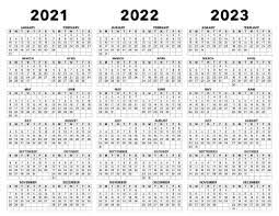 Download This 3 Year Calendar From 2021 To 2023 And Enjoy Having A Split View Of A Three Year Calendar With Th Year Calendar Printable Yearly Calendar Calendar