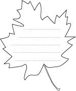 Maple Leaf Shape Paper Activity Sheet