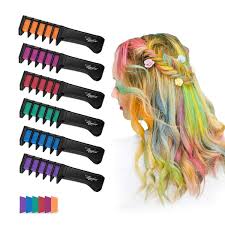 If you have blonde hair, silver moon is an outstanding choice, while midnight blue would be ideal for dark hair. Amazon Com Maydear Temporary Hair Chalk Comb Non Toxic Washable Hair Color Comb For Hair Dye Safe For Kids For Party Cosplay Diy 6 Colors Beauty