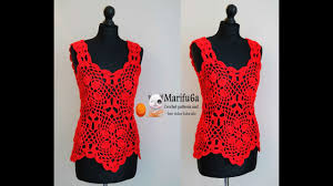 The townsville crochet top free pattern features sleeves inspired by the cinderella ball gown and a variation of the puff stitch creating stitch definition and texture. How To Crochet Red Flower Summer Top Pattern Tutorial Youtube