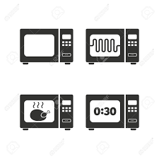 Maybe you would like to learn more about one of these? Microwave Oven Icons Cook In Electric Stove Symbols Grill Chicken With Timer Signs Flat Icons On White Vector Royalty Free Cliparts Vectors And Stock Illustration Image 46464007