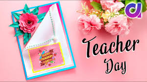 Share an animated ecard with choices including funny, inspirational or cute words and pictures. Handmade Teachers Day Card Design