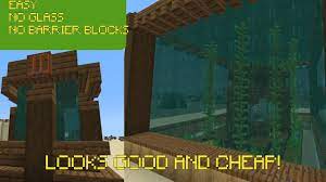Aquariums How To Make An Aquarium In Minecraft With No Glass 1 15 1 16 Ps4 Xbox Pc Pe Minecraft Minecraft Museum Aquarium