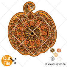 Download 3d Pumpkin Mandala Svg 1 Svgfile Co 0 99 Cent Svg Files Life Time Access