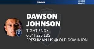 Dawson Johnson FRESHMAN Tight End Old Dominion