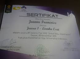 We did not find results for: Juara 1 Lomba Esai Nasional Bpi Islamic Fair Fkg Ui 2015 Pesantren Dalam Indonesia Yang Merkader Halaman 1 Kompasiana Com