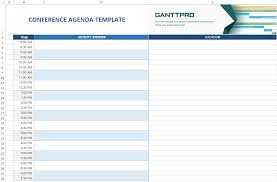 conference agenda template excel template free download