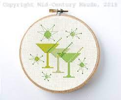 Maybe you would like to learn more about one of these? Martini Glass Cocktail Retro Cross Stitch Pattern Atomic Era Etsy Stitch Patterns Cross Stitch Embroidery Patterns Vintage