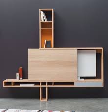 Une idée originale pour apporter du dynamisme à un salon par exemple. Meuble Tv Bibliotheque Ortho Drugeot Manufacture