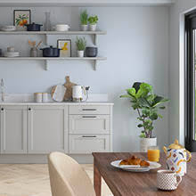 Bedroom walls painted in dulux goose down by @thelittlelove_shack living room with walls painted in a blue gray paint color by @brynafon.house grey paint color dulux flooded gum is one of the most popular lighter gray paint colors. Dulux 5275843 Easycare Kitchen Matt Emulsion Paint For Walls And Ceilings Coastal Grey 2 5l Amazon Co Uk Diy Tools