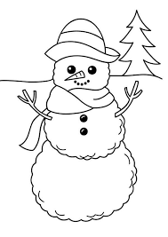 A Simple Mr Snowman Figure On Winter Season Coloring Page Snowman Coloring Pages Christmas Coloring Pages Animal Coloring Pages