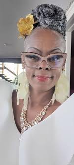 Stylish outfit with platinum blonde hair and yellow jumpsuit