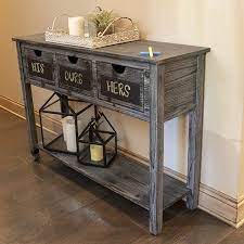 Jimco Rowan 3 Drawer Weathered Chalkboard Console Table Walmart Com Console Table Durable Table Decor Therapy