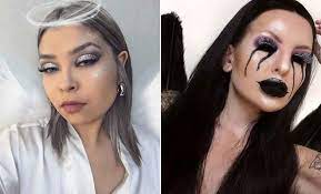 Half angel half devil makeup. 23 Best Angel Makeup Ideas For Halloween Stayglam