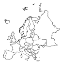 Blank Map of Europe with Country Outlines - GIS Geography