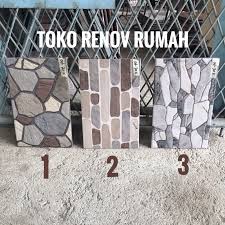 Inspirasi untuk model dinding pada bagian depan rumah ini dapat memanfaatkan pilar rumah yang kerap digunakan untuk menempelkan batu alam. Harga Keramik Motif Batu Terbaik Juni 2021 Shopee Indonesia