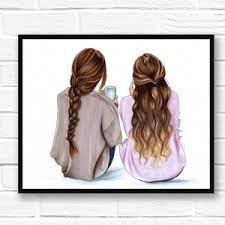 See more ideas about best friend drawings, bff drawings, drawings of friends. Mothers Day Mother And Daughter Mom And Daughter Mothers Day Gift Girls Room Mum And Daughter Fashion Illustration Mom Print In 2021 Drawings Of Friends Digital Art Girl Best Friend Drawings