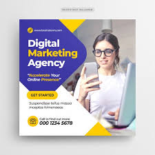 Digital Business Marketing Social Media Banner Or Square Flyer Social Media Design Graphics Social Media Branding Design Social Media Design Inspiration