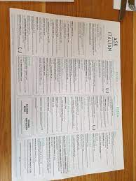 Menu Picture Of Ask Italian Lichfield Tripadvisor