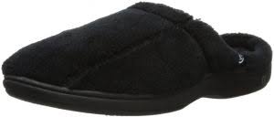 Isotoner Mens Terry Slip On Cushioned Slipper With Memory Foam For Indoor Outdoor Comfort