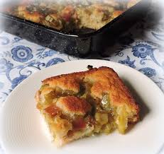In a bowl, combine flour, sugar, and baking powder and mix. Rhubarb Pudding Cake The English Kitchen