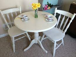 If your kitchen's square footage leaves something to be desired, first of all—we get it. Cute Little Two Seater Table And Chairs Great For A Small Kitchen Diner Chair Backs Paint Kitchen Table Settings 2 Seater Dining Table Small Table And Chairs