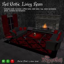 Gothic coffee table tables houtroos. Second Life Marketplace Red Gothic Living Room Gothic Furniture